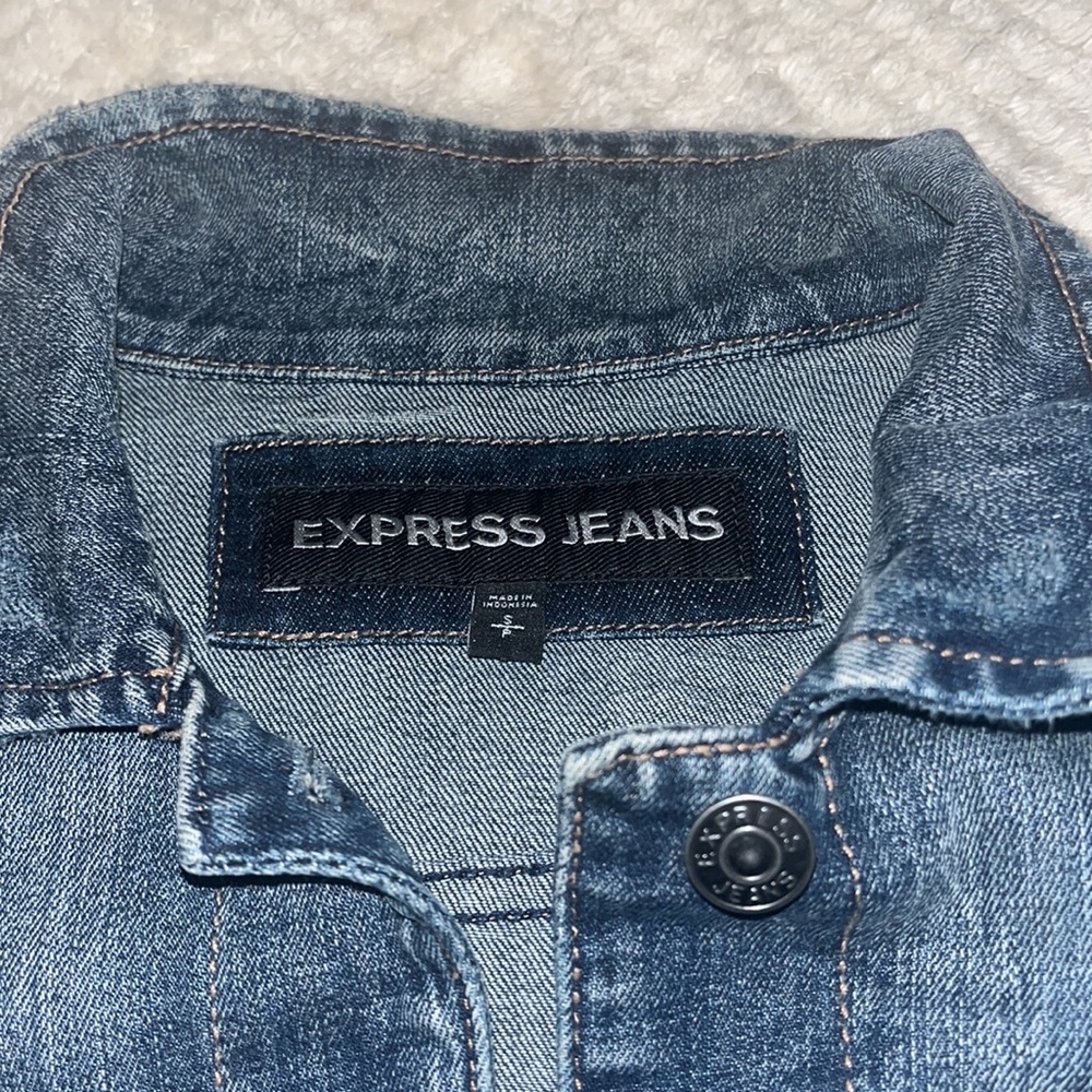 Express Mixed Material Jean Jacket - image 2